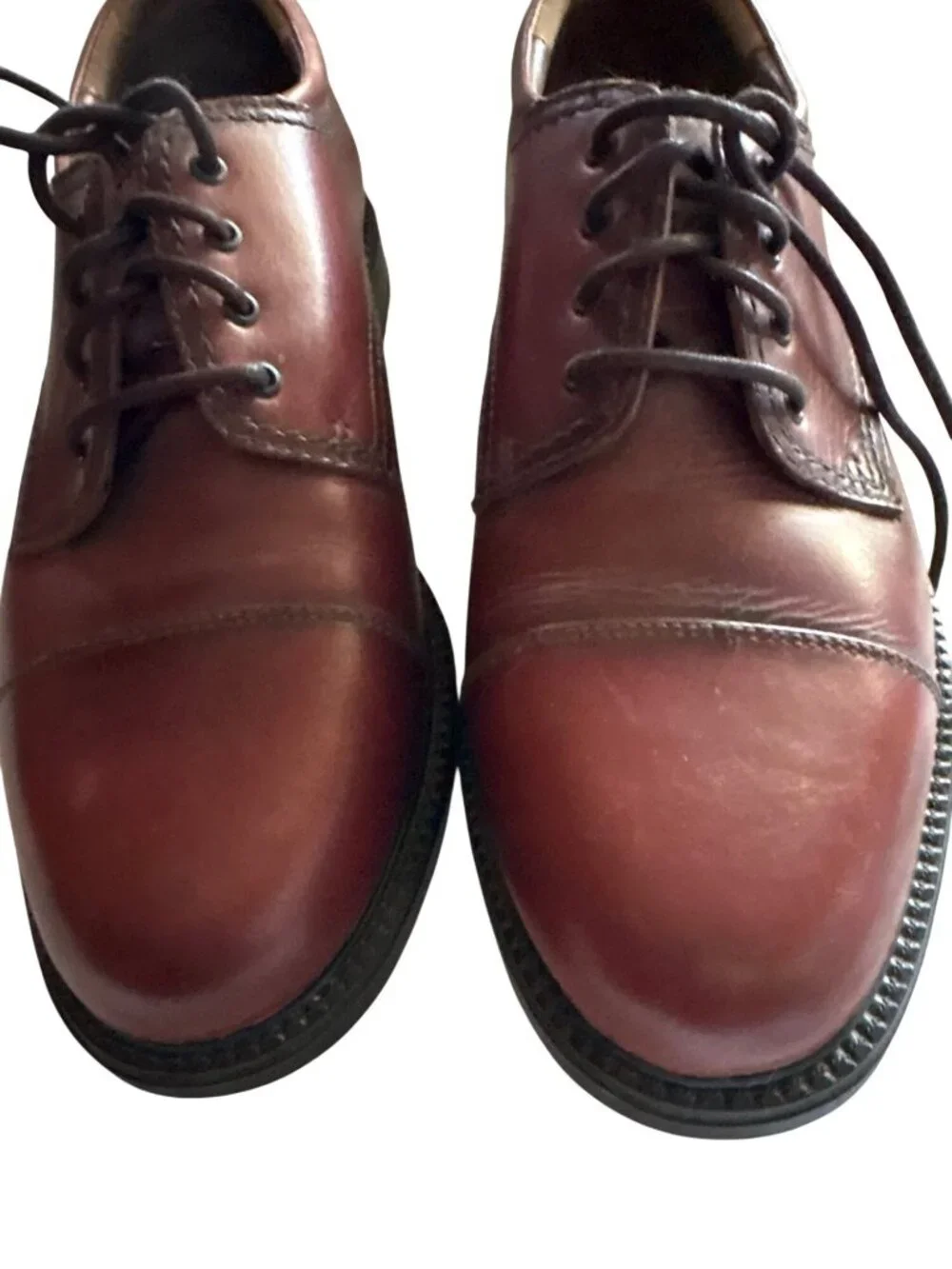Dockers Mens Lace-Up Leather Oxford Shoes 10M Cordovan Brown New With Tags